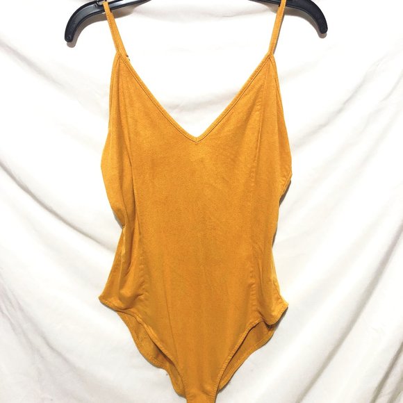 Forever 21 Mustard Yellow One Piece - Picture 1 of 2